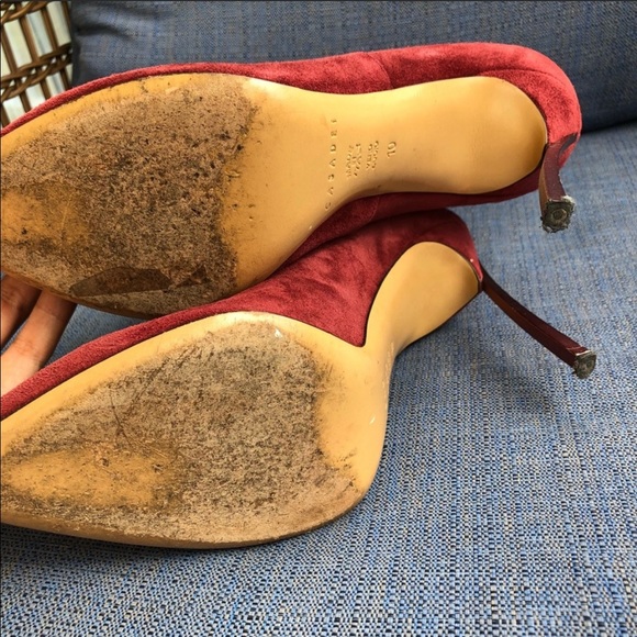 Wine suede Casadei booties - Picture 3 of 5
